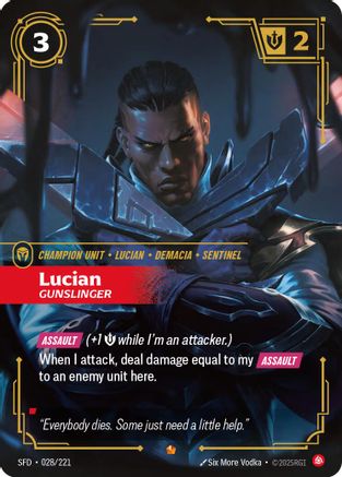 (028/221) Lucian - Gunslinger - Spiritforged Foil