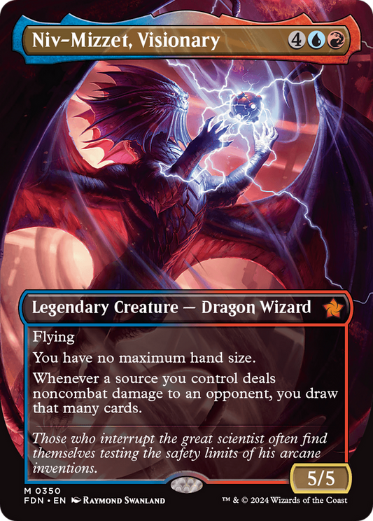 Niv-Mizzet, Visionary (Borderless) (FDN-350) - Foundations (Borderless)