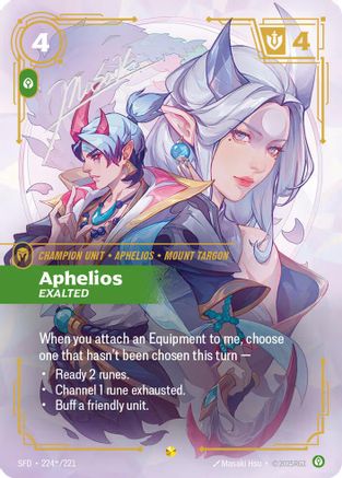 (224*/221) Aphelios - Exalted (Signature) - Spiritforged Foil