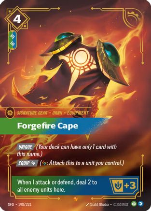 (190/221) Forgefire Cape - Spiritforged Foil