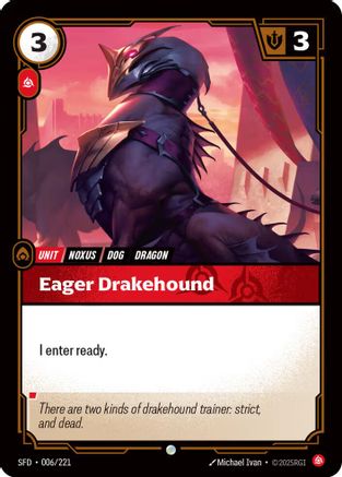 (006/221) Eager Drakehound - Spiritforged Foil