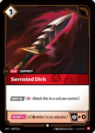 (009/221) Serrated Dirk - Spiritforged
