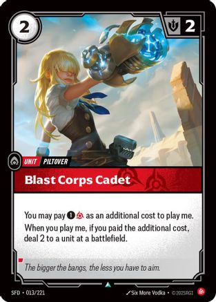 (013/221) Blast Corps Cadet - Spiritforged Foil