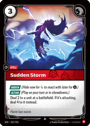 (017/221) Sudden Storm - Spiritforged Foil