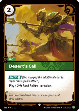 (031/221) Desert's Call - Spiritforged Foil