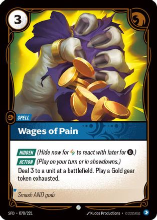 (070/221) Wages of Pain - Spiritforged Foil