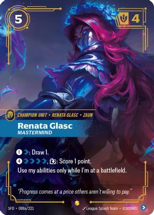 (088a/221) Renata Glasc - Mastermind (Alternate Art) - Spiritforged Foil