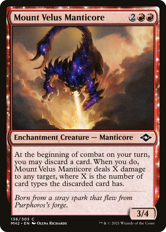 Mount Velus Manticore (MH2-136) - Modern Horizons 2: (nyxtouched) Foil