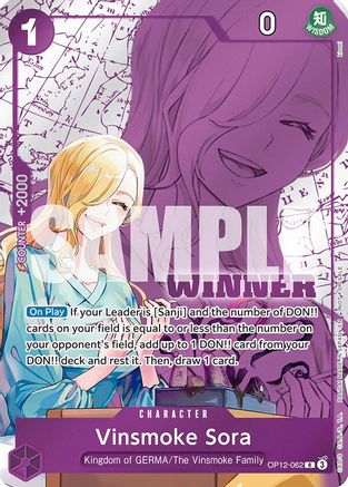 (OP12-062) Vinsmoke Sora (Winner Pack 2026 Vol. 1) - One Piece Promotion Cards Foil