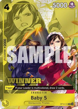 (OP12-112) Baby 5 (Winner Pack 2026 Vol. 1) - One Piece Promotion Cards Foil