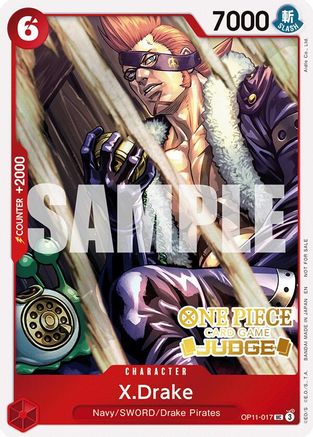 (OP11-017) X.Drake (Judge Pack Vol. 7) - One Piece Promotion Cards Foil