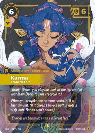 (237*/221) Karma - Channeler (Signature) - Spiritforged Foil