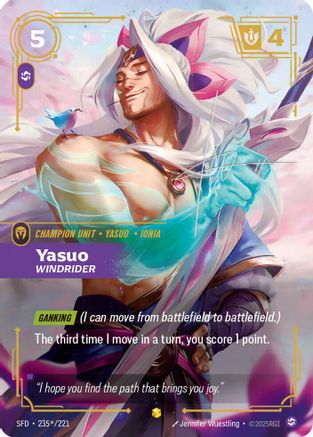 (235*/221) Yasuo - Windrider (Signature) - Spiritforged Foil