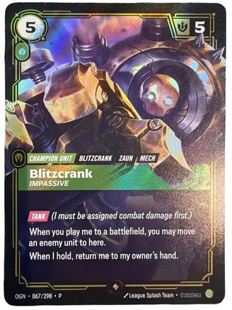 (067/298) Blitzcrank - Impassive - Riftbound Organized Play Promotional Cards Foil
