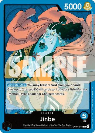 (OP14-040) Jinbe - OP14-040 - The Azure Sea's Seven - Normal