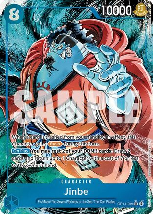 (OP14-049) Jinbe - OP14-049 (Alternate Art) - The Azure Sea's Seven - Foil
