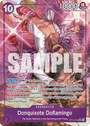 (OP14-069) Donquixote Doflamingo - OP14-069 (Alternate Art) - The Azure Sea's Seven - Foil