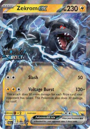 Zekrom ex (Black Bolt Stamped) (34) - Miscellaneous Cards & Products Holofoil - Double Rare