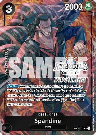 (EB01-043) Spandine (Online Regional Finalist Card Set 2025 Vol.1) - One Piece Promotion Cards - Foil