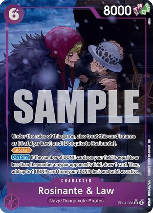 (EB04-038) Rosinante & Law (Alternate Art) - The Azure Sea's Seven - Foil