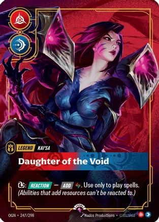 (247/298) Kai'Sa - Daughter of the Void (Metal) - Riftbound Organized Play Promotional Cards Foil