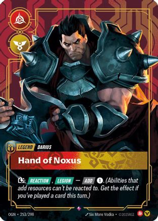 (253/298) Darius - Hand of Noxus (Metal) - Riftbound Organized Play Promotional Cards Foil