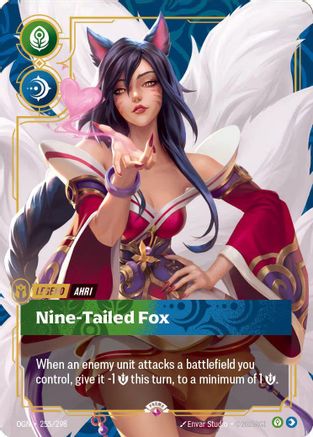 (255/298) Ahri - Nine-Tailed Fox (Metal) - Riftbound Organized Play Promotional Cards Foil