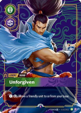 (259/298) Yasuo - Unforgiven (Metal) - Riftbound Organized Play Promotional Cards Foil