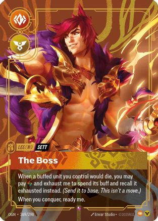 (269/298) Sett - The Boss (Metal) - Riftbound Organized Play Promotional Cards Foil