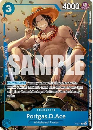 (P-074) Portgas.D.Ace (Tin Pack Set Vol. 2) - One Piece Promotion Cards Foil