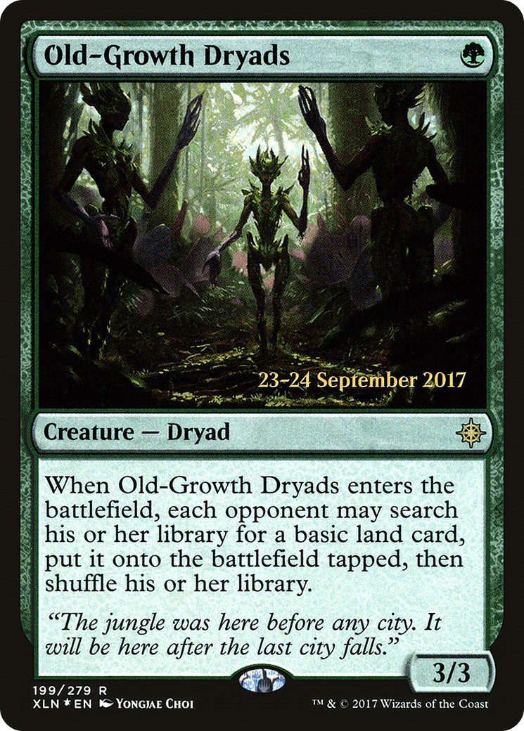 Old-Growth Dryads (PRE-199S) - Ixalan Promos (Prerelease) Foil