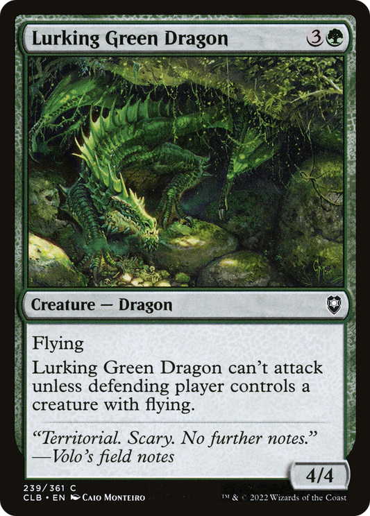 Lurking Green Dragon (CLB-239) - Commander Legends: Battle for Baldur's Gate Foil