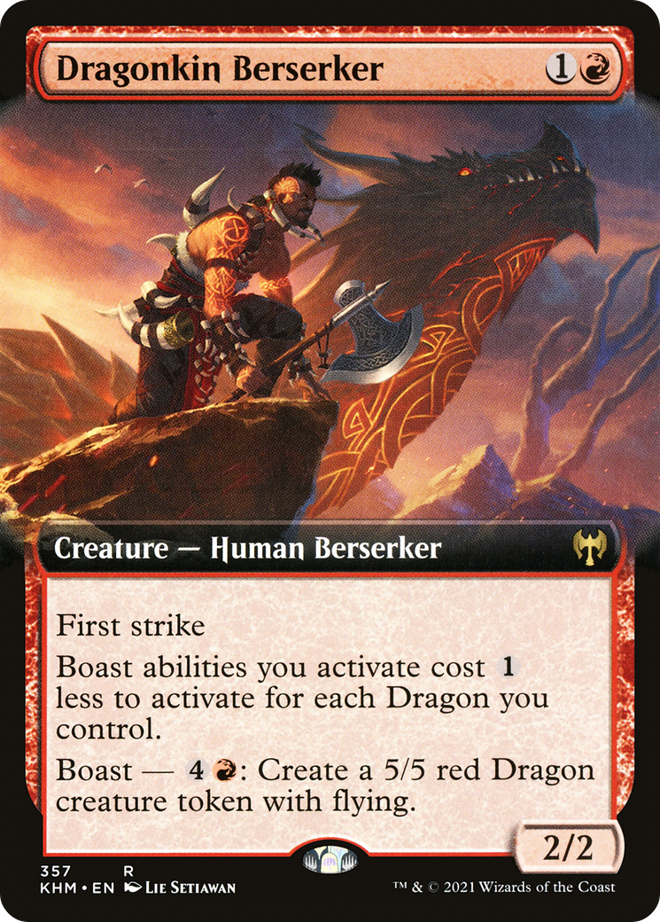 Dragonkin Berserker (KHM-357) - Kaldheim: (Extended Art)