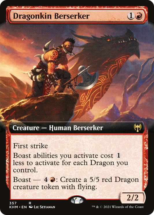 Dragonkin Berserker (KHM-357) - Kaldheim: (Extended Art)