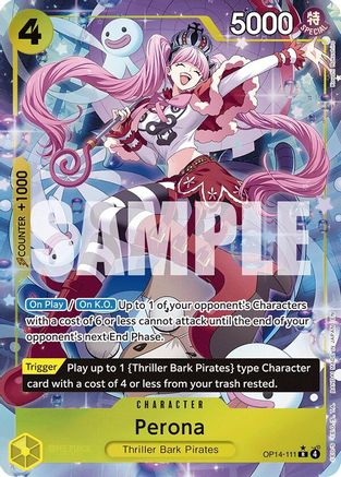 (OP14-111) Perona - OP14-111 (Alternate Art) - The Azure Sea's Seven Foil