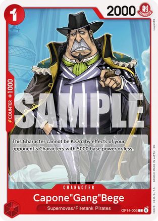 (OP14-003) Capone"Gang"Bege - The Azure Sea's Seven - Normal