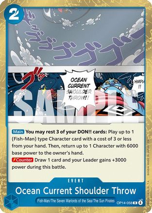 (OP14-058) Ocean Current Shoulder Throw - The Azure Sea's Seven - Foil