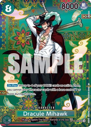 (OP12-030) Dracule Mihawk - OP12-030 (SP) - The Azure Sea's Seven - Foil