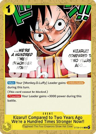 (ST29-016) Kizaru!! Compared to Two Years Ago We're a Hundred Times Stronger Now!! - Starter Deck 29: Egghead Normal