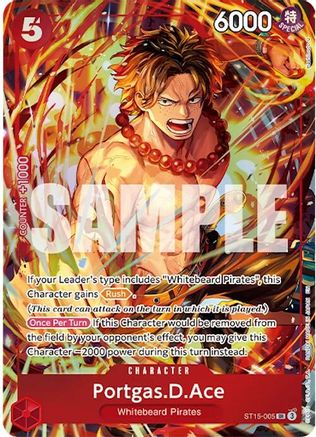 (ST15-005) Portgas.D.Ace (Illustration Box Vol.5) - One Piece Promotion Cards Foil