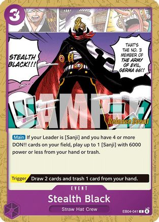 (EB04-041) Stealth Black - The Azure Sea's Seven Release Event Cards - Normal