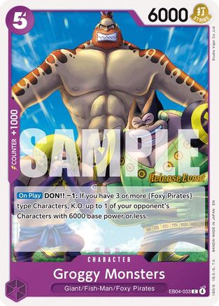 (EB04-033) Groggy Monsters - The Azure Sea's Seven Release Event Cards - Normal