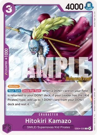 (EB04-035) Hitokiri Kamazo - The Azure Sea's Seven Release Event Cards - Normal