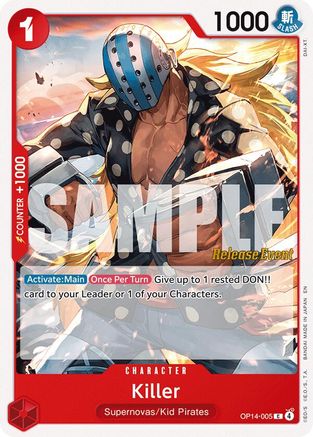 (OP14-005) Killer - The Azure Sea's Seven Release Event Cards - Normal