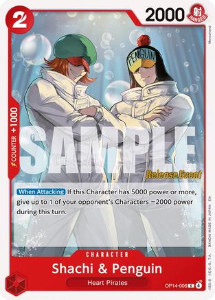 (OP14-006) Shachi & Penguin - The Azure Sea's Seven Release Event Cards - Normal