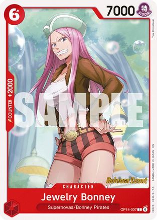(OP14-007) Jewelry Bonney - The Azure Sea's Seven Release Event Cards - Normal