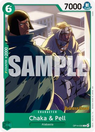 (OP14-030) Chaka & Pell - OP14-030 - The Azure Sea's Seven Release Event Cards - Normal