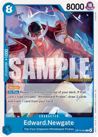 (OP14-044) Edward.Newgate - The Azure Sea's Seven Release Event Cards - Normal