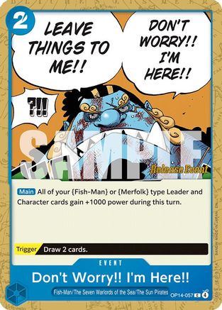 (OP14-057) Don't Worry!! I'm Here!! - The Azure Sea's Seven Release Event Cards - Normal