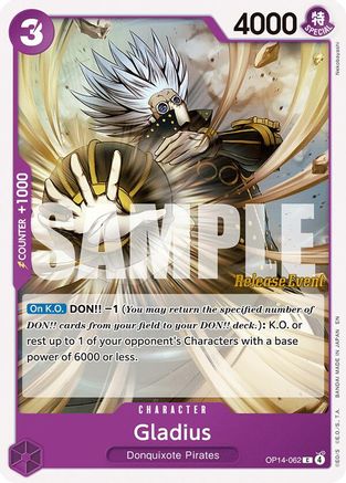 (OP14-062) Gladius - The Azure Sea's Seven Release Event Cards - Normal